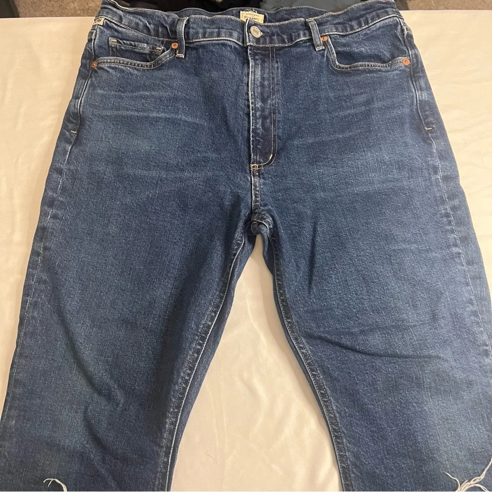 Citizens of Humanity Demy Cropped Flare Jeans Size‎ 31 Raw Hem Stretch Denim
